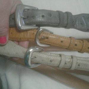 Mens authentic Ostrich belts size 40